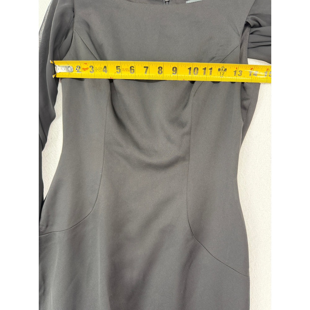 Adrianna‎ Papell Satin Column Gown with Chiffon Cape - Picture 8 of 13